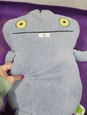 Ugly Dolls Blue Plush Monster Pillow with Yellow Eyes